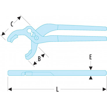 Pince "connecteur" - longueur 230mm Facom | 410.S