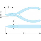 Image du produit : Pince coupante Facom ESD (antistatique) à bec demi-ronds - longueur 120mm - outillage éléctronique | 432.E