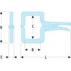 Image du produit : Pince-étau Facom "soudure à l'arc" - Modèle "Col de cygne" - 80mm - longueur 280mm | 504A.100