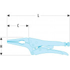 Image du produit : Pince-étau Facom mono-réglage bec long - 55mm - longueur 165mm | 517.6