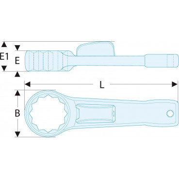 Clé à frapper sécurisée - 41mm - longueur 231mm Facom | 51BS.41