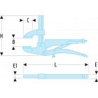 Image du produit : Pince-étau Facom "serre-joint coulissant" - longueur 260mm | 521.100