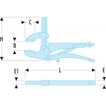 Pince-étau Facom "serre-joint coulissant" - longueur 260mm | 521.150