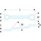 Image du produit : Clé polygonale contrecoudée - 11 x 13mm - longueur 217mm Facom | 55A.11X13