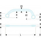 Image du produit : Clé polygonale demi-lune - 10X12mm - longueur 143mm Facom | 57.10X12