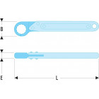 Image du produit : Clé à tuyauter (Facom) droite avec toile - 10mm - longueur 139.5mm | 70A.10