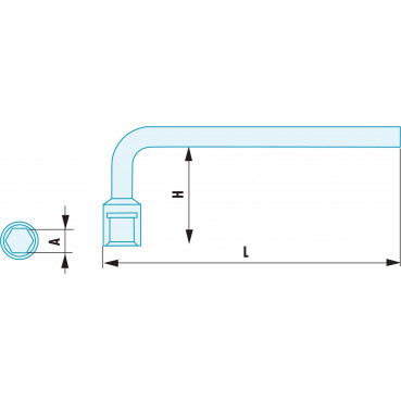 Clé à pipe 16mm (Facom) ADF - 16mm - longueur 255mm outillage Facom antidéflagrant, antimagnétique | 75.16SR