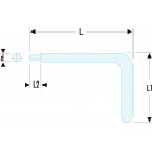 Image du produit : Clé mâle, allen, BTR - 12mm coudée isolée 1000 Volts série VSE - longueur 125mm - outillage électricien Facom | 83.12AVSE