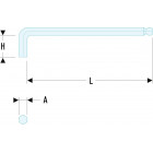 Image du produit : Clé mâle, allen, BTR - extra-longue - à tête sphérique - 4mm - longueur 138mm Facom | 83S.4L