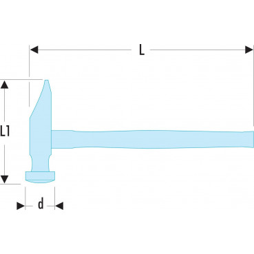 Marteau Facom à garnir tête ronde - diamètre 30mm - 123mm | 860H.30