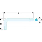 Image du produit : Clé mâle, allen, BTR - courte - Torx (T55) Facom | 89.55