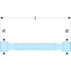 Image du produit : Clé à béquille double forgée - 16 x 17mm - longueur 160mm Facom | 97.16X17