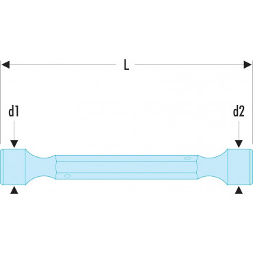 Clé à béquille double forgée - 21 x 23mm - longueur 185mm Facom | 97.21X23