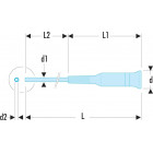 Image du produit : Tournevis Facom porte-embout Micro-Tech 6 pans de 4mm - longueur 93mm - outillage de précision | AEM.M