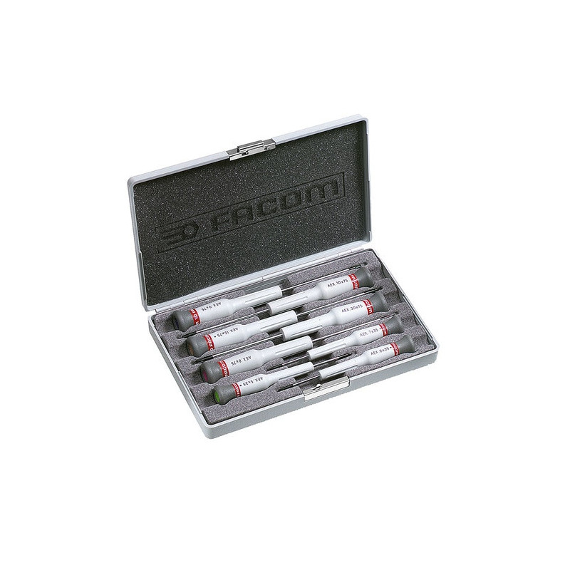 Coffret de 8 tournevis de précision Facom - Micro-Tech Torx | AEX.J2