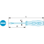 Image du produit : Tournevis plat Facom pour vis à fente ADF - longueur 400mm outillage Facom antidéflagrant, antimagnétique | AN12X400SR