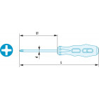 Image du produit : Tournevis Facom pour vis Phillips ADF - longueur 100mm - PH1 outillage Facom antidéflagrant, antimagnétique | ANP1X100SR