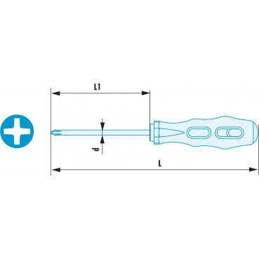 Tournevis Facom pour vis Phillips ADF - longueur 200mm - PH4 outillage Facom antidéflagrant, antimagnétique | ANP4X200SR