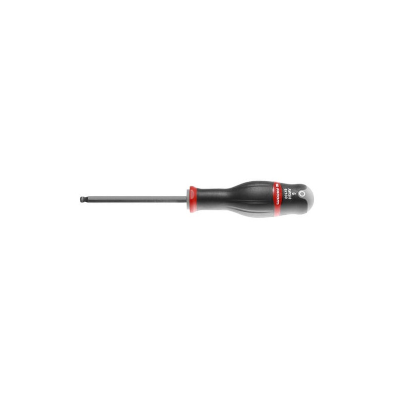 Tournevis Facom ProTwist - clé mâle, allen, BTR - 3mm - 6 pans emmanchée à tête sphérique - longueur 169mm | ATWSH3X75