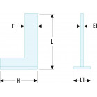 Image du produit : Equerre simple à chapeau - Classe II - 100 x 70mm Facom | DELA.1257.02