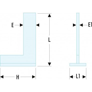 Equerre simple à chapeau - Classe II - 500 x 330mm Facom | DELA.1257.10