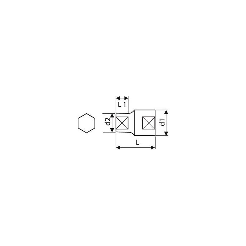 Douille M6-1 pour bois tendre - Plan - 800610-20 - Qté par paquet : 50