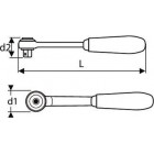 Image du produit : Cliquet manche articulé 3/8" - longueur 275mm "Expert by Facom" | E031702