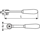 Image du produit : Cliquet tête ronde 1/2" - longueur 250mm "Expert by Facom" | E032801