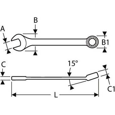 Clé plate mixte 10mm - longueur 140mm "Expert by Facom" | E113205