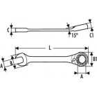 Image du produit : Clé plate mixte 12mm à cliquet - longueur 173mm "Expert by Facom" | E113304