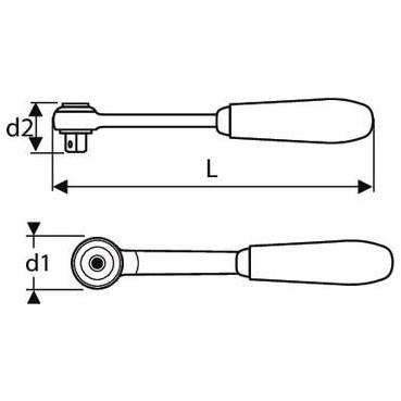 Cliquet 3/4" - longueur 155mm "Expert by Facom" | E113817