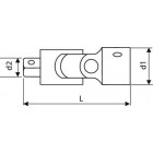 Image du produit : Cardan 1/4" - longueur 25.2mm outils pour douille de sérrage, rallonge et cliquet "Expert by Facom" | E117360