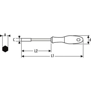 Clé à douille emmanchée - diamètre 32mm "Expert by Facom" | E121502