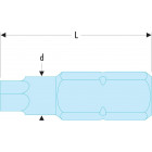 Image du produit : Embout de vissage pour vis à empreinte carrée ROBERTSON - carré 3.0" - diamètre 6mm - longueur 25mm Facom | ECAR.103