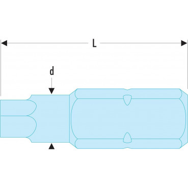 Embout de vissage - clé mâle, allen, BTR - 2mm - longueur 25mm pour vis 6 pans creux Facom | EH.102