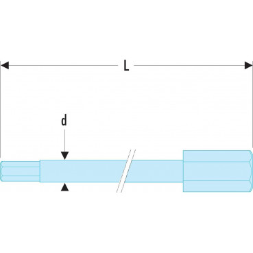 Embout de vissage - clé mâle, allen, BTR - long - 5mm - longueur 70mm pour vis 6 pans creux Facom | EH.205L