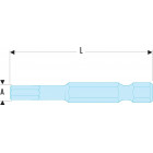 Image du produit : Embout de vissage - clé mâle, allen, BTR - 3mm - longueur 50mm pour vis 6 pans creux Facom | EH.603