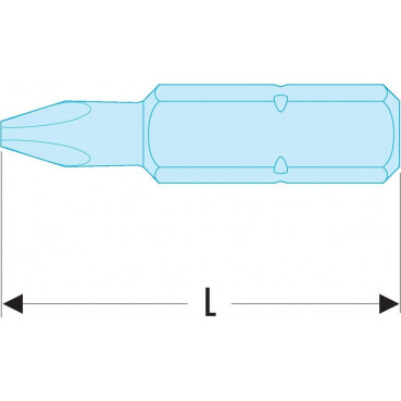 Embout de vissage à chocs série 2 pour vis Phillips - PH2 - longueur 32mm Facom | ENP.202