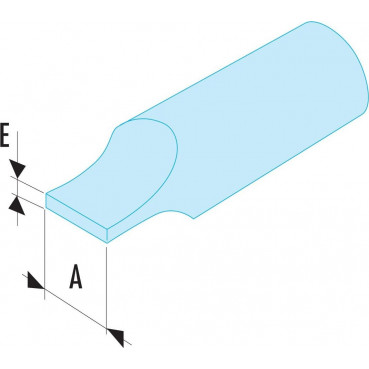 Embout plat de vissage à chocs série 2 pour vis à fente - 5.5mm - longueur 41mm Facom | ENS.205.5