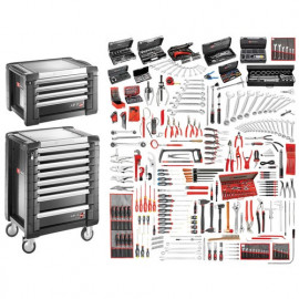 Sélection tous métiers 118 outils - servante 6 tiroirs CM.118 Facom 