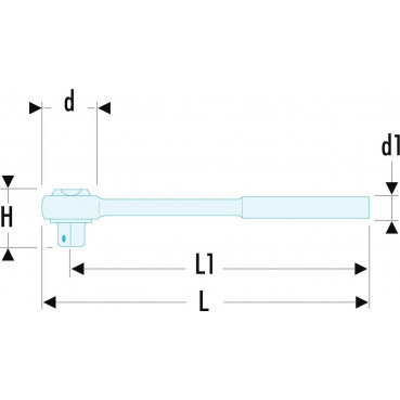 Cliquet Facom 1/4" étanche haute performance - outil version SLS - longueur 121mm | RL.171SLS