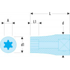Image du produit : Douille 1/4" - Torx (E10) - longueur 22mm Facom | RTX.10