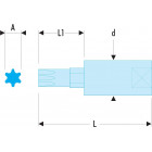 Image du produit : Douille Tournevis Facom 1/4" pour vis - Torx (T30) - longueur 37mm | RX.30