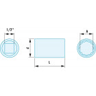 Image du produit : Douille 1/2" - 12 pans ADF - 16mm - longueur 40mm outillage Facom antidéflagrant, antimagnétique | S.16SR