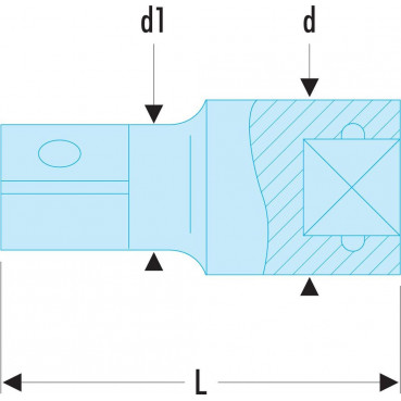 Rallonge 1/2" - longueur 75mm Facom | S.208