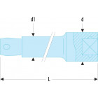 Image du produit : Rallonge angulaire 1/2" - longueur 75mm Facom | S.208S