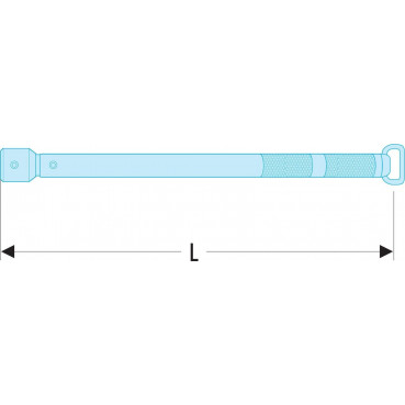 Clé dynamométrique Facom à déclenchement réglable "sans vernier" - capacité de 40 à 200Nm - longueur 464mm | S.248-200D