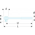 Image du produit : Cliquet Facom 1/2" à manche hélicoïdal à action rapide - longueur 251mm | S.360