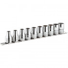 Image du produit : Jeu 8 douilles Facom 1/2" 12 pans sur rack - S - 17 - 18 - 19 - 20 - 21 - 22 - 23 - 24mm - 12mm | S.41E