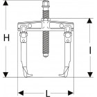 Image du produit : Extracteur auto-serrant - pour prise extérieure - arrache roulement griffes fines - de 10 à 45mm - 0.5 tonnes Facom | U.14L